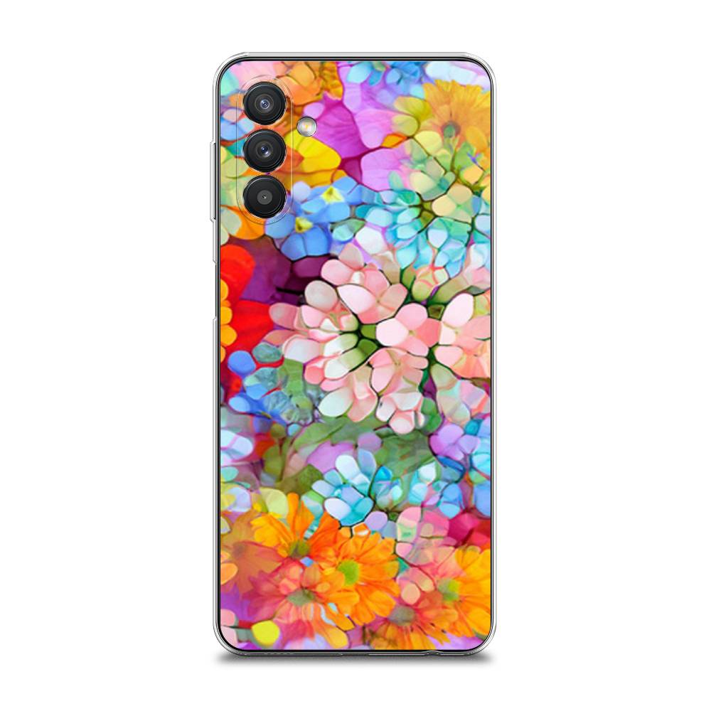 

Чехол на Samsung Galaxy A13 5G "Цветы витраж", Оранжевый;розовый;голубой, 2104150-3