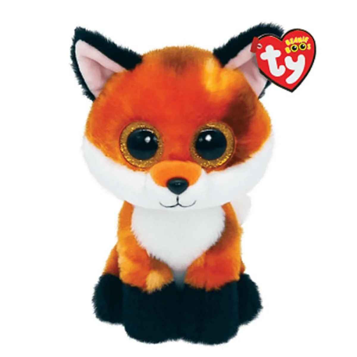 фото Игрушка мягкая ty beanie boo's оранжевая лисица phoenix 15 см, 36379