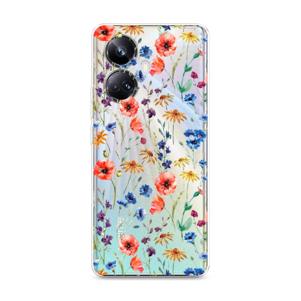 

Чехол Awog на Realme 10 Pro+ "Маки и васильки фон", 2512350-8