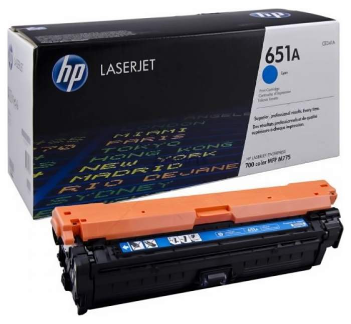 

Картридж для лазерного принтера HP 651A CE341AH Blue, оригинальный, Голубой, 651A