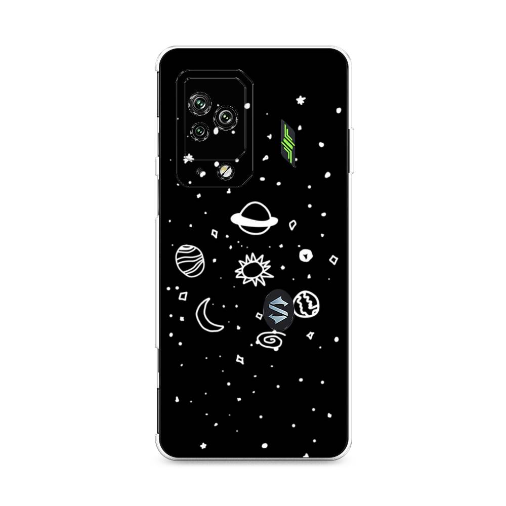 

Чехол на Xiaomi Black Shark 5 Pro "Дудл солнечной системы", Бежевый;серый, 314150-2