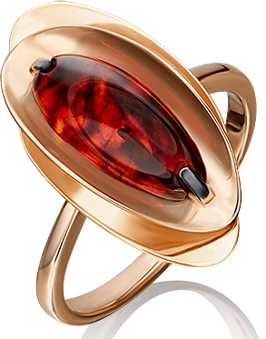

Кольцо из золота р. 18,5 PLATINA jewelry 01-5264-00-271-1110-46, янтарь, 01-5264-00-271-1110-46