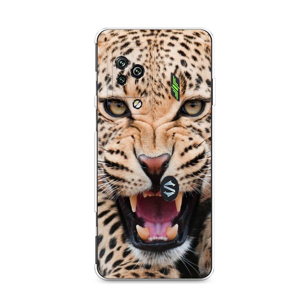 

Чехол на Xiaomi Black Shark 5 Pro "Леопард 3d", Бежевый;черный, 314150-6