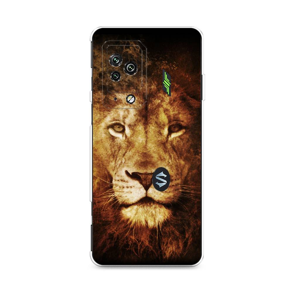 

Чехол на Xiaomi Black Shark 5 Pro "Лев", Черный;коричневый;желтый, 314150-6