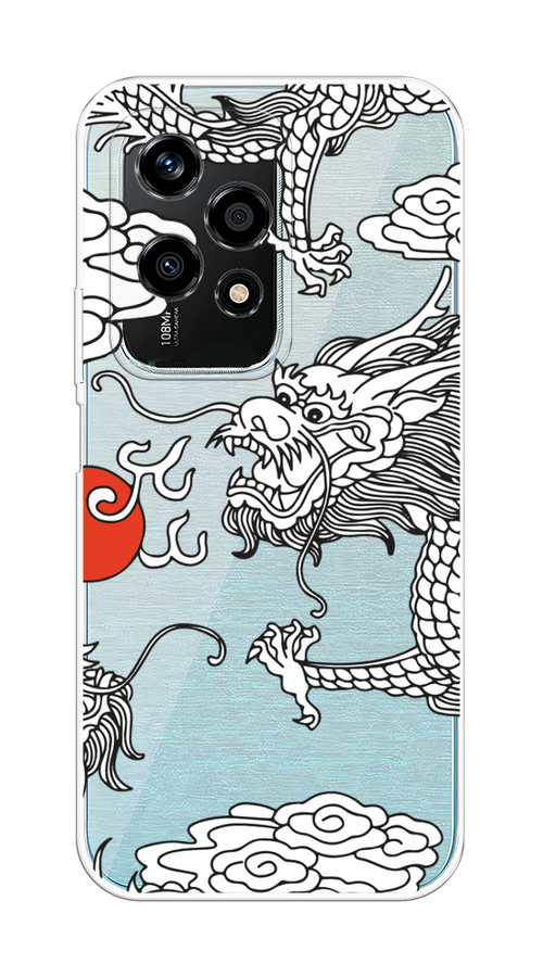 

Чехол на Honor 200 Lite "Драконы с ножом", Прозрачный;черный;белый, 6124650-1