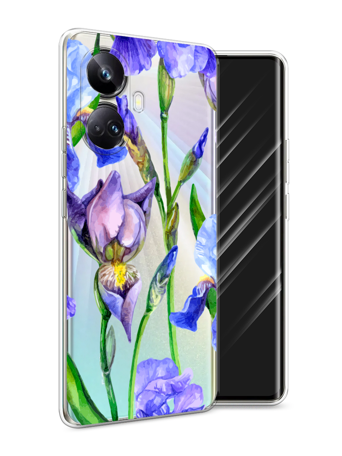 

Чехол Awog на Realme 10 Pro+ "Синие ирисы", Фиолетовый;голубой;зеленый, 2512350-8