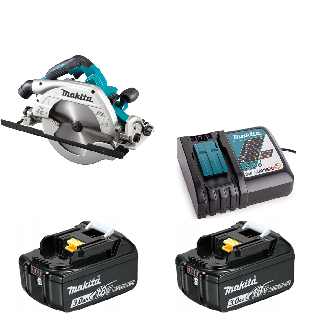 Пила дисковая аккумуляторная 235мм 36В Li-Ion 2х3Ач Makita DHS900RF2