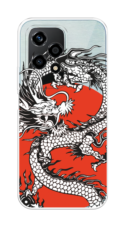 

Чехол на Honor 200 Lite "Восходящий дракон", Белый;черный;красный, 6124650-1