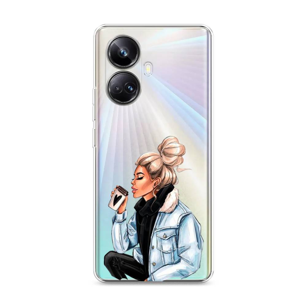 

Чехол Awog на Realme 10 Pro+ "Cute girl", Бежевый;черный;голубой, 2512350-7