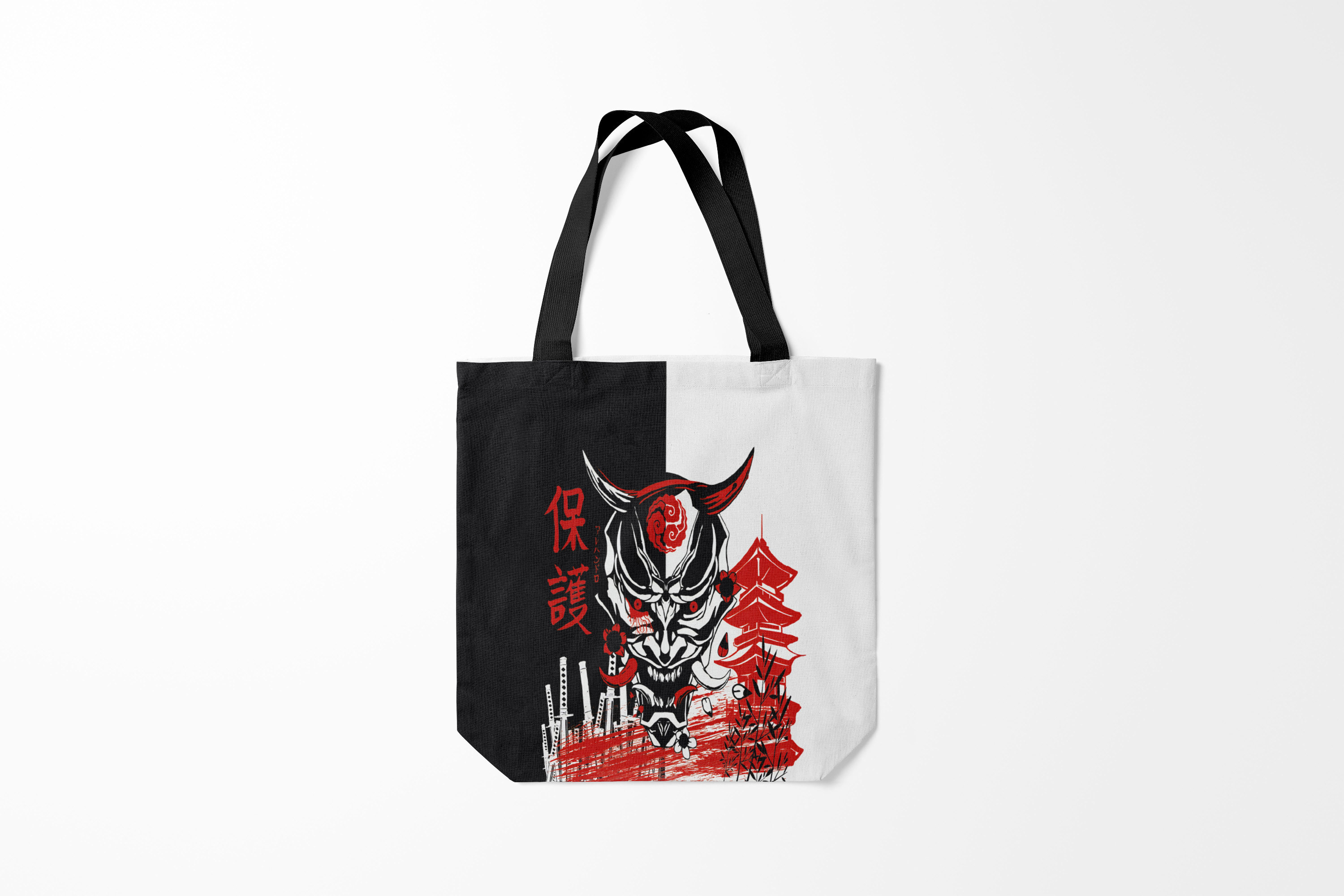

Сумка шoппер унисекс Burnettie Самурай Samurai, белый; черный, Самурай Samurai