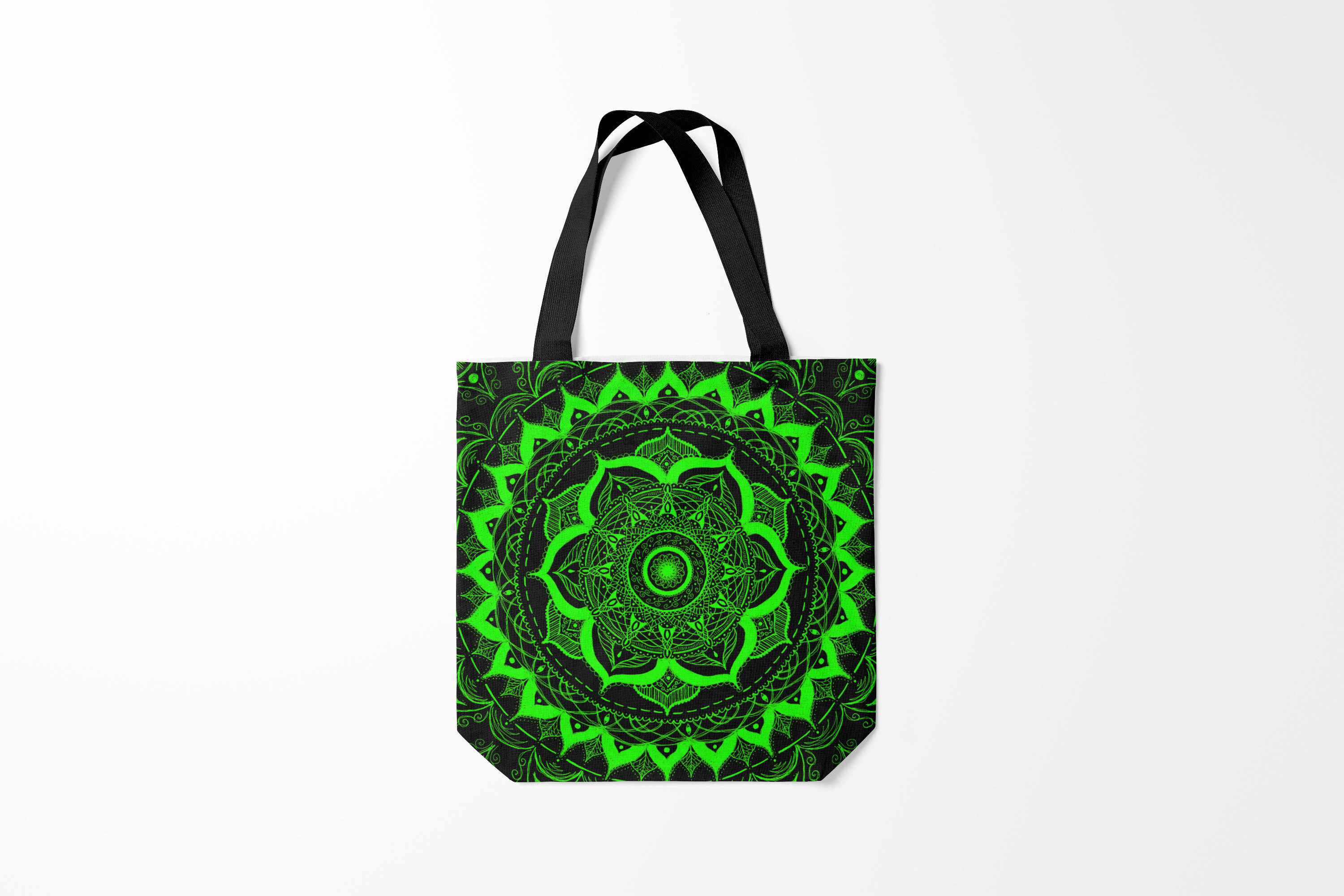 

Сумка шoппер унисекс Burnettie Текстуры Mandala, зеленый; черный, Текстуры Mandala