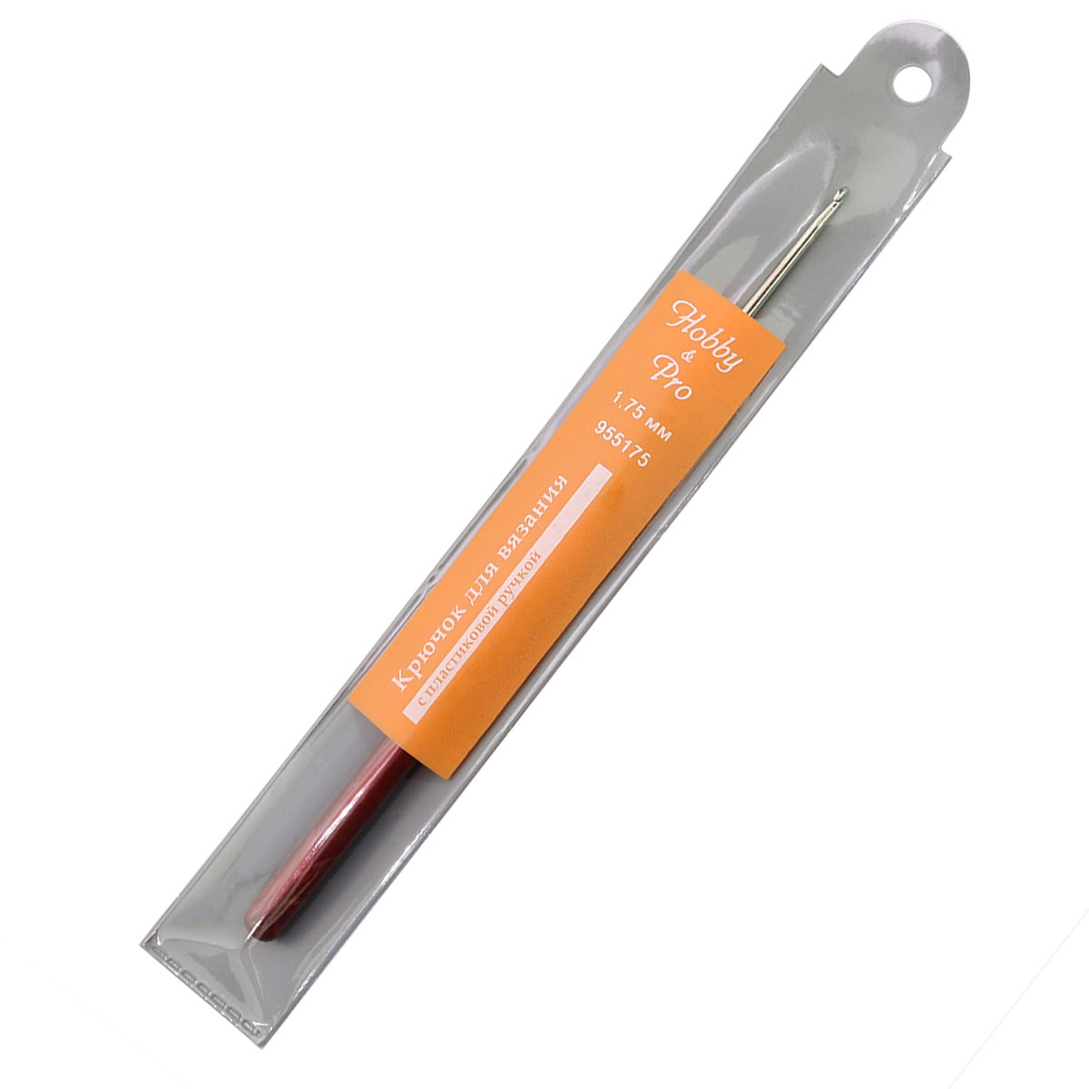 Крючок для вязания Hobby&Pro с пластиковой ручкой, 1,75 мм, 955175
