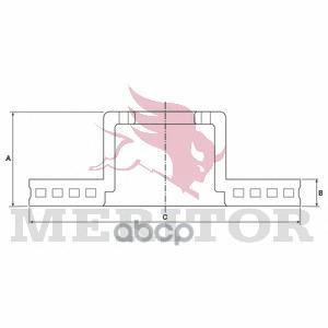 Mbr5046_диск Торм !Вентилир. 430/131x45/130 12n-168-D19 Saf Sk Rs 9022 MERITOR арт. MBR504