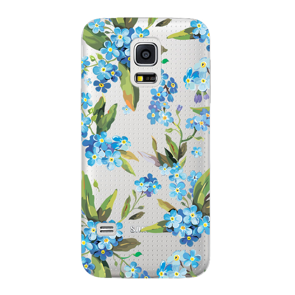 Чехол Deppa Art Case Flowers незабудки для Samsung Galaxy S5 mini защитная пленка 126₽