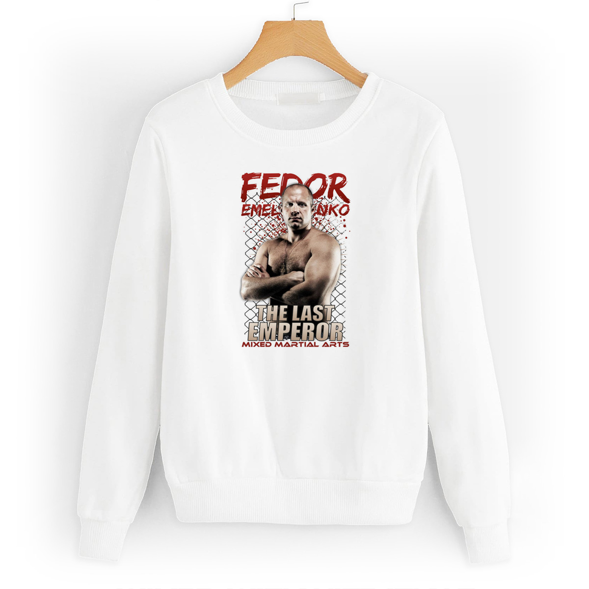 

Свитшот белый CoolPodarok Fedor Emelyanenko. The last emperor, 6W015520