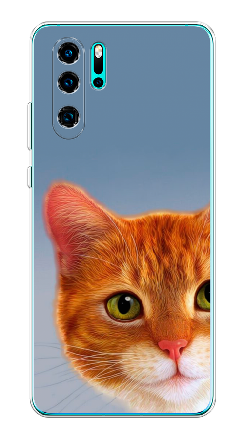 

Чехол на Huawei P30 Pro "Любопытный котик", Коричневый, 67650-1