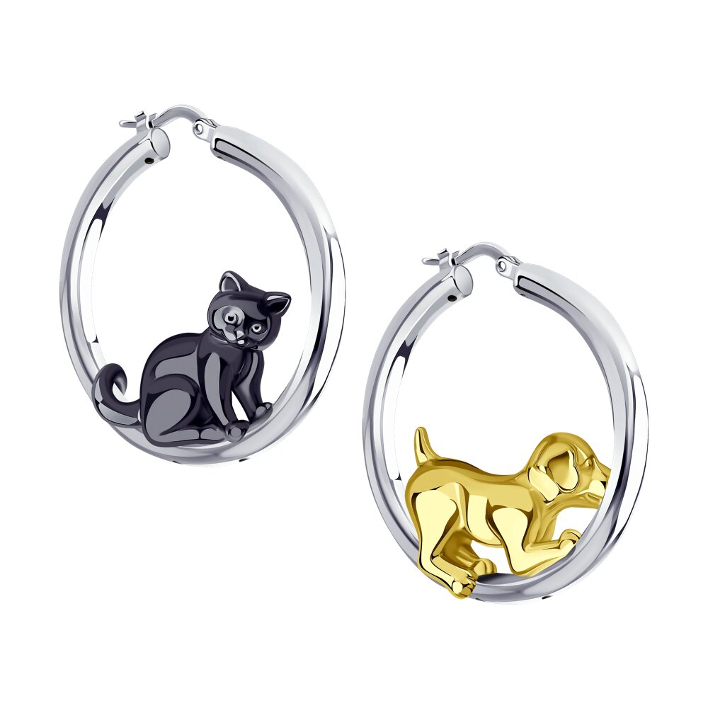 

Серьги конго из серебра SOKOLOV 94025204, 94025204