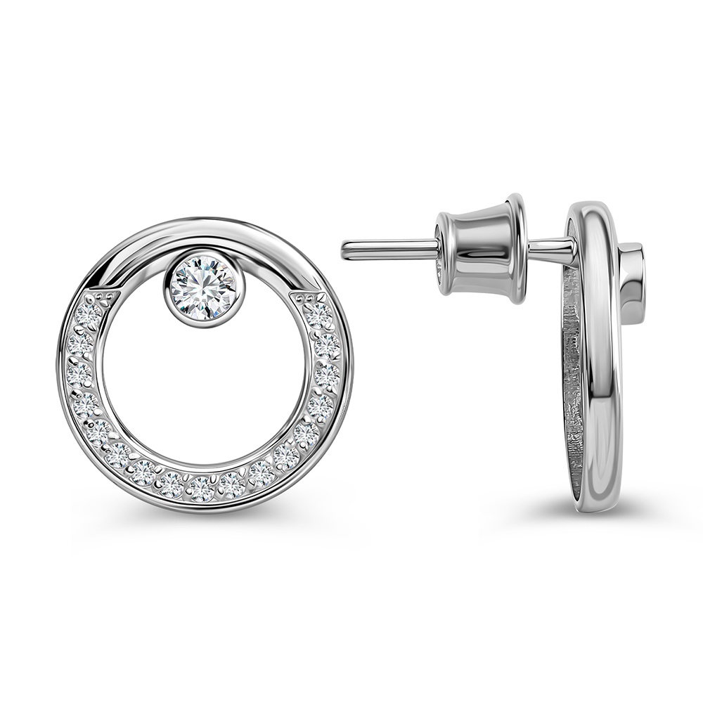 

Серьги из серебра 585Gold 702012343, фианит, 702012343
