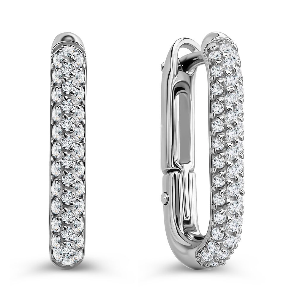 

Серьги из серебра 585Gold 702012348, фианит, 702012348