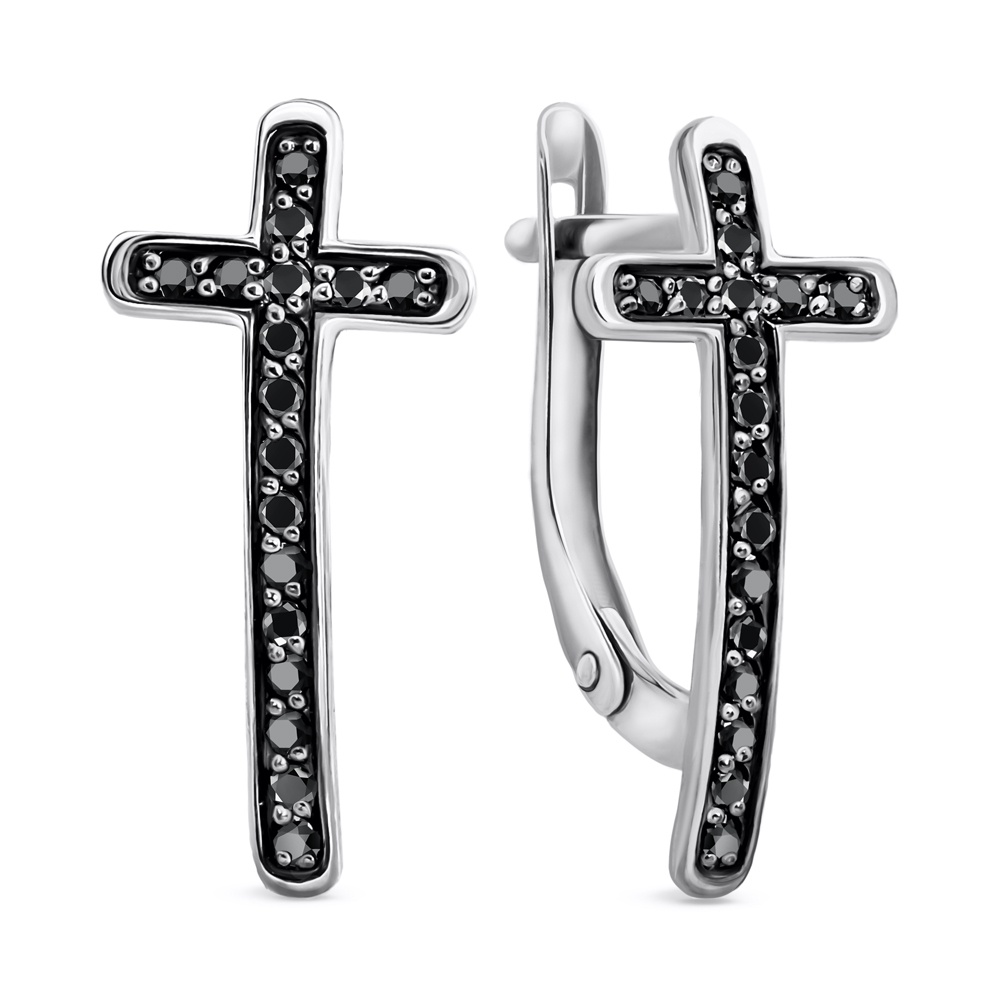 

Серьги из серебра 585Gold 702012300, фианит, 702012300