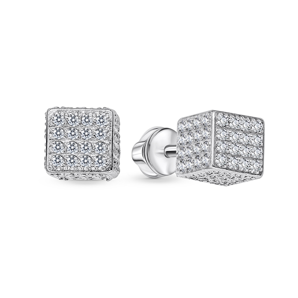 

Серьги пусеты из серебра 585Gold 702012331, фианит, 702012331