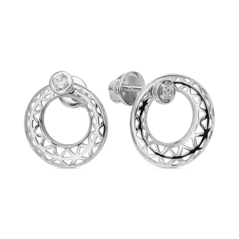 

Серьги из серебра 585Gold 702012311, фианит, 702012311