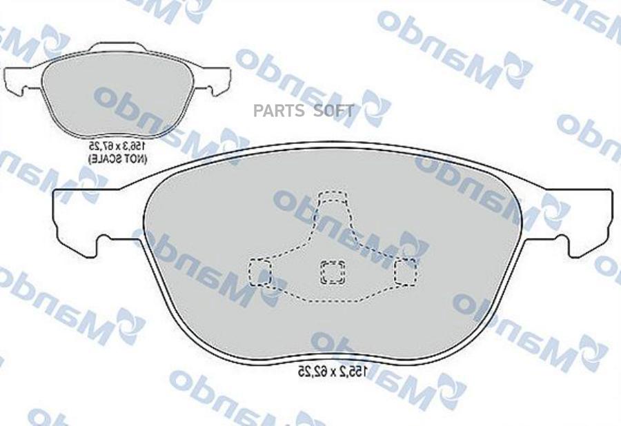 

Тормозные колодки Mando передние дисковые MBF015199