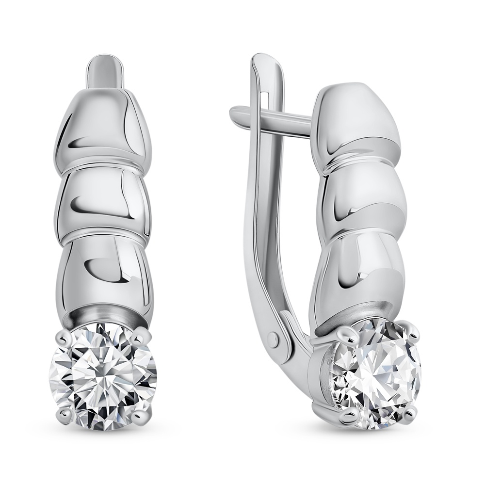 

Серьги из серебра 585Gold 702012304, фианит, 702012304