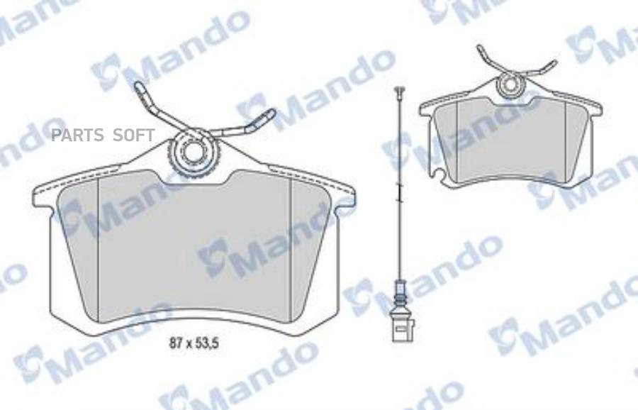 

Тормозные колодки Mando задние дисковые MBF015810