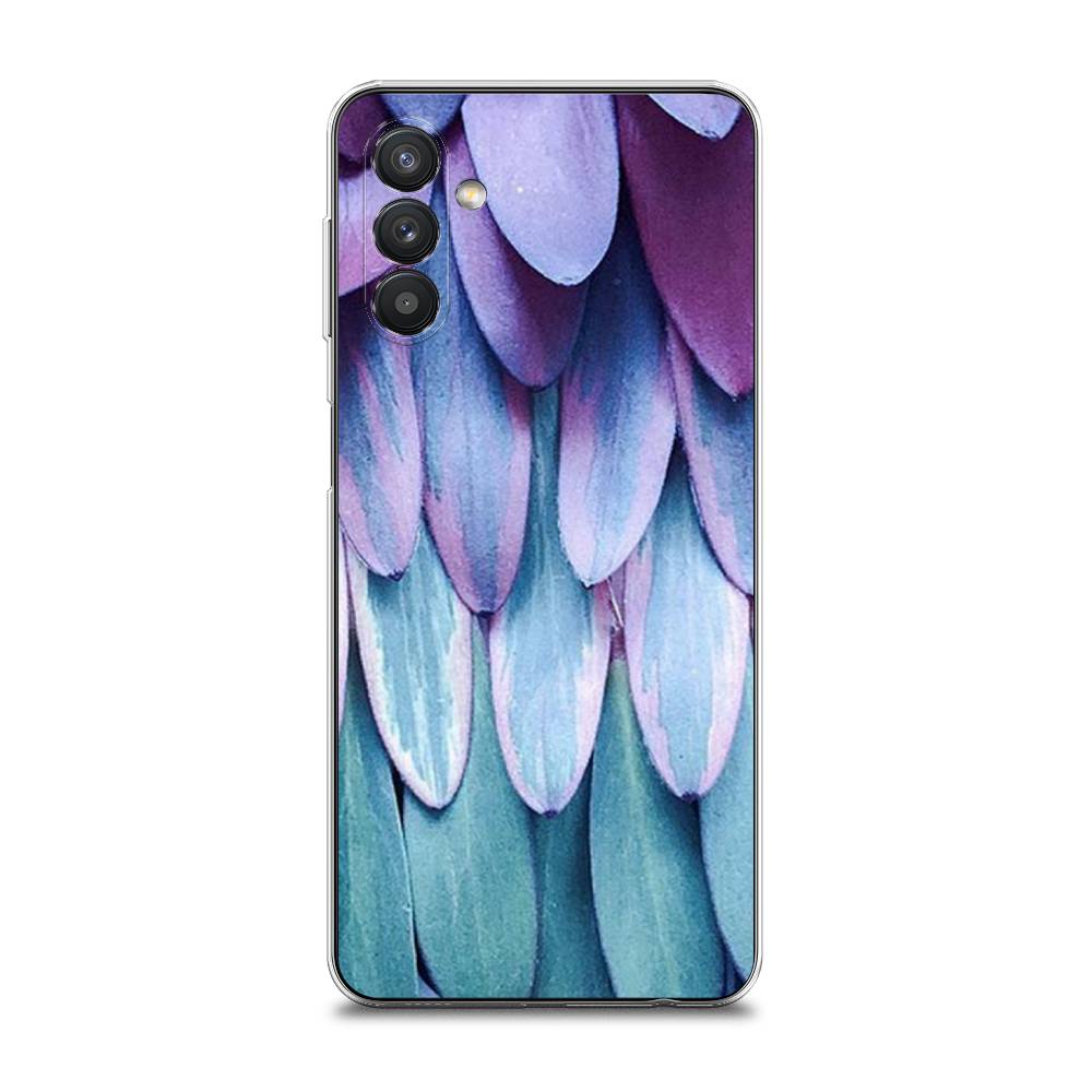 

Чехол на Samsung Galaxy A13 5G "Синее перо", Фиолетовый;голубой, 2104150-3
