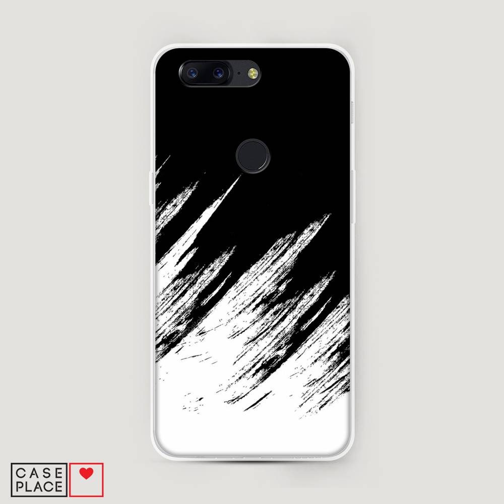 фото Чехол awog "черно белые брызги" для oneplus 5t