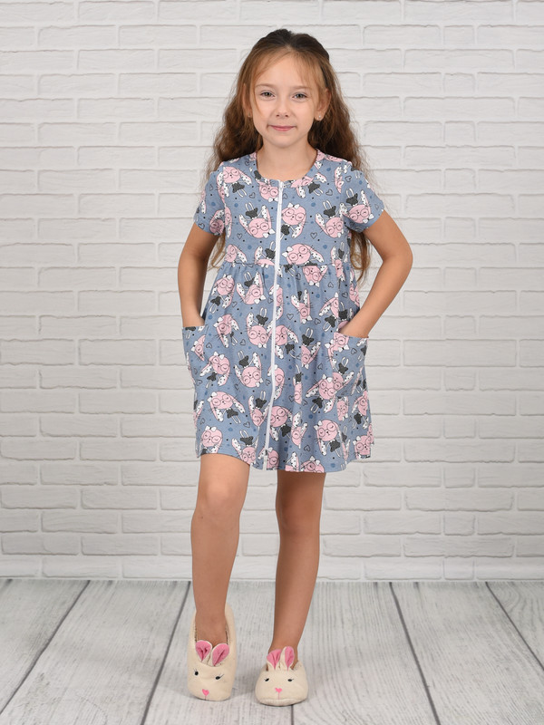 Халат детский LIDEKO kids 668-23, Светло-синий, 122