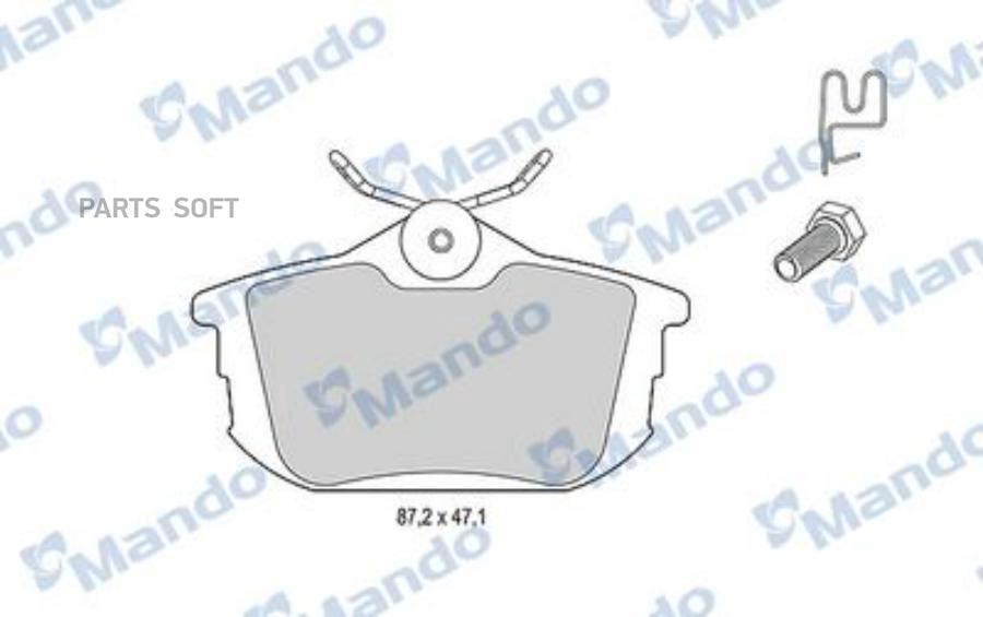 

Тормозные колодки Mando задние дисковые MBF015126