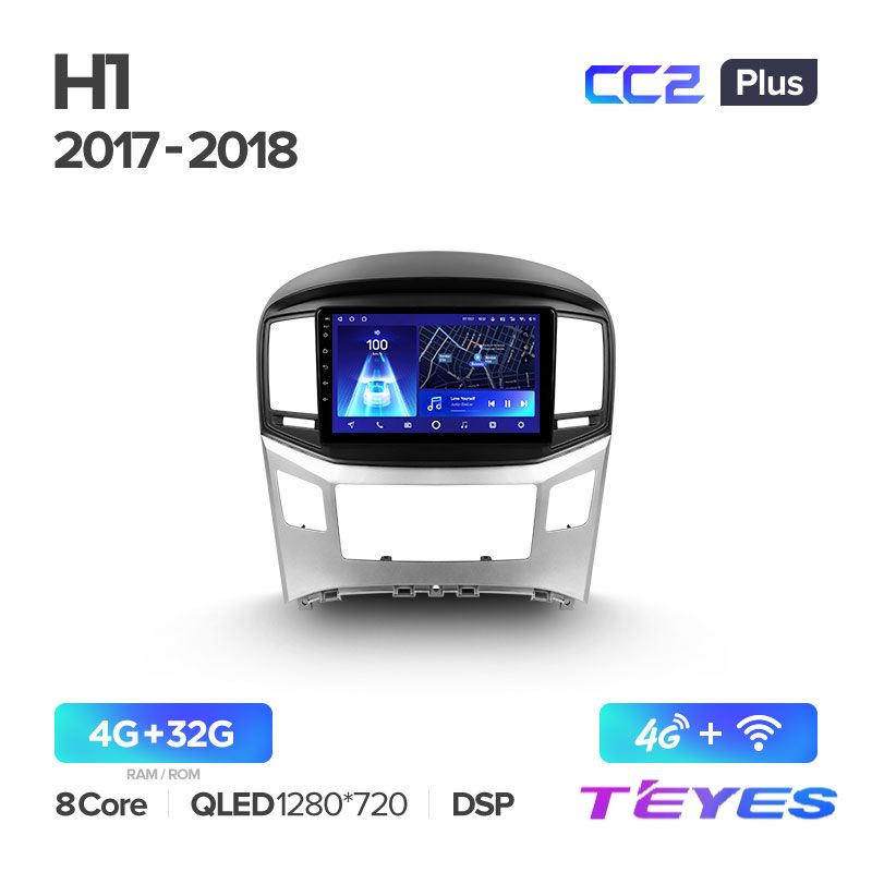 

Магнитола Teyes CC2+ 4/32 9" для Hyundai H1 II 2 TQ 2015-2021 (Тип F2), CC2+ 4/32 9"