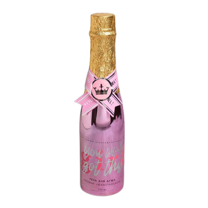 фото Гель для душа you totally got this розовый флакон 250 мл, аромат шампанского 5070190 чистое счастье