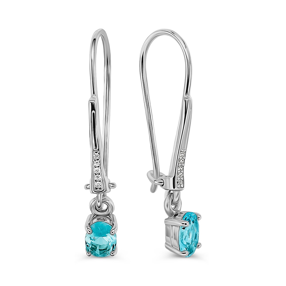 

Серьги подвески из серебра 585Gold 702012283, Swarovski/фианит, 702012283