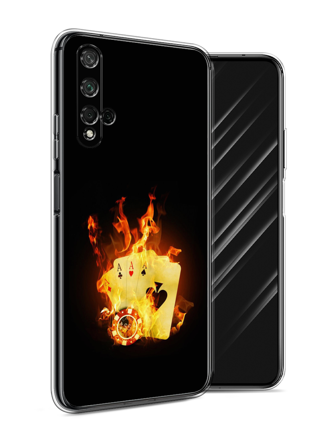 

Чехол Awog на Honor 20 "Горящие карты", Черный;оранжевый, 69550-9