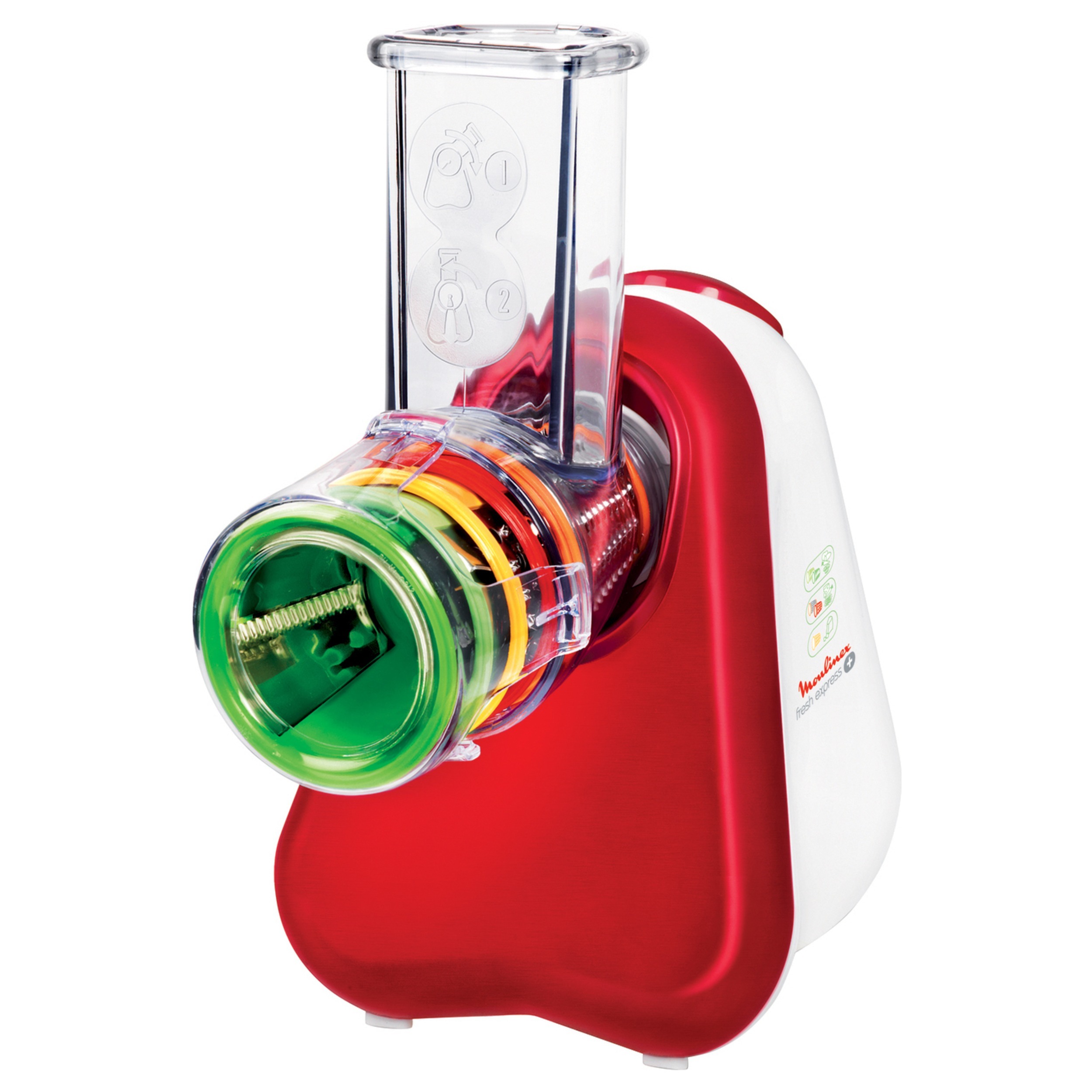 фото Мультирезка moulinex fresh express+ dj755g32 white/red