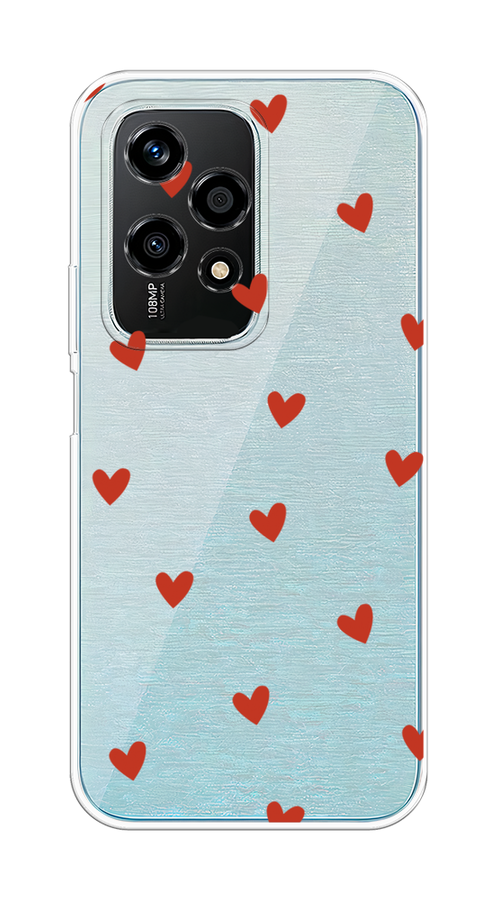 

Чехол на Honor 200 Lite "Red hearts", Красный;прозрачный, 6124650-1