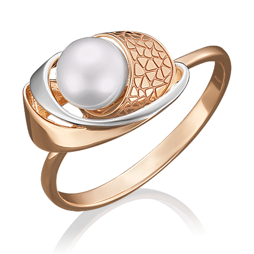 

Кольцо из золота р. 17,5 PLATINA jewelry 01-5060-00-301-1110-48, жемчуг культивированный, 01-5060-00-301-1110-48