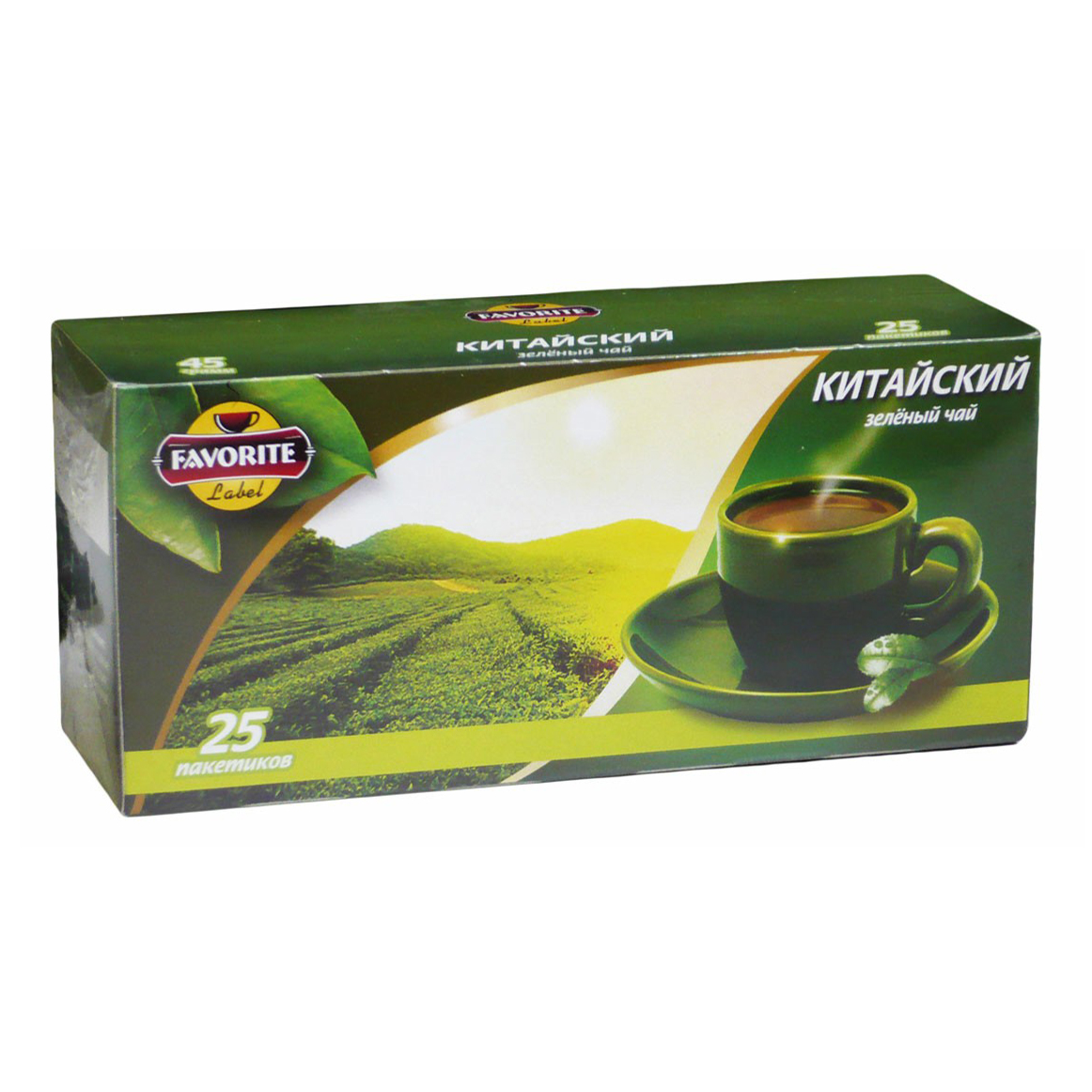 

Чай зеленый Favorite Label китайский в пакетиках 1,8 г х 25 шт