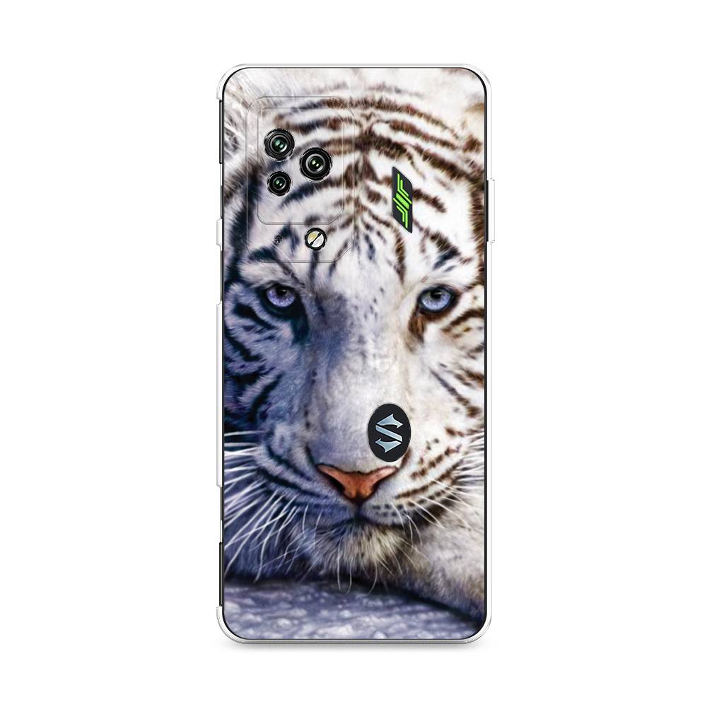

Чехол на Xiaomi Black Shark 5 Pro "Бенгальский тигр", Коричневый;белый, 314150-1