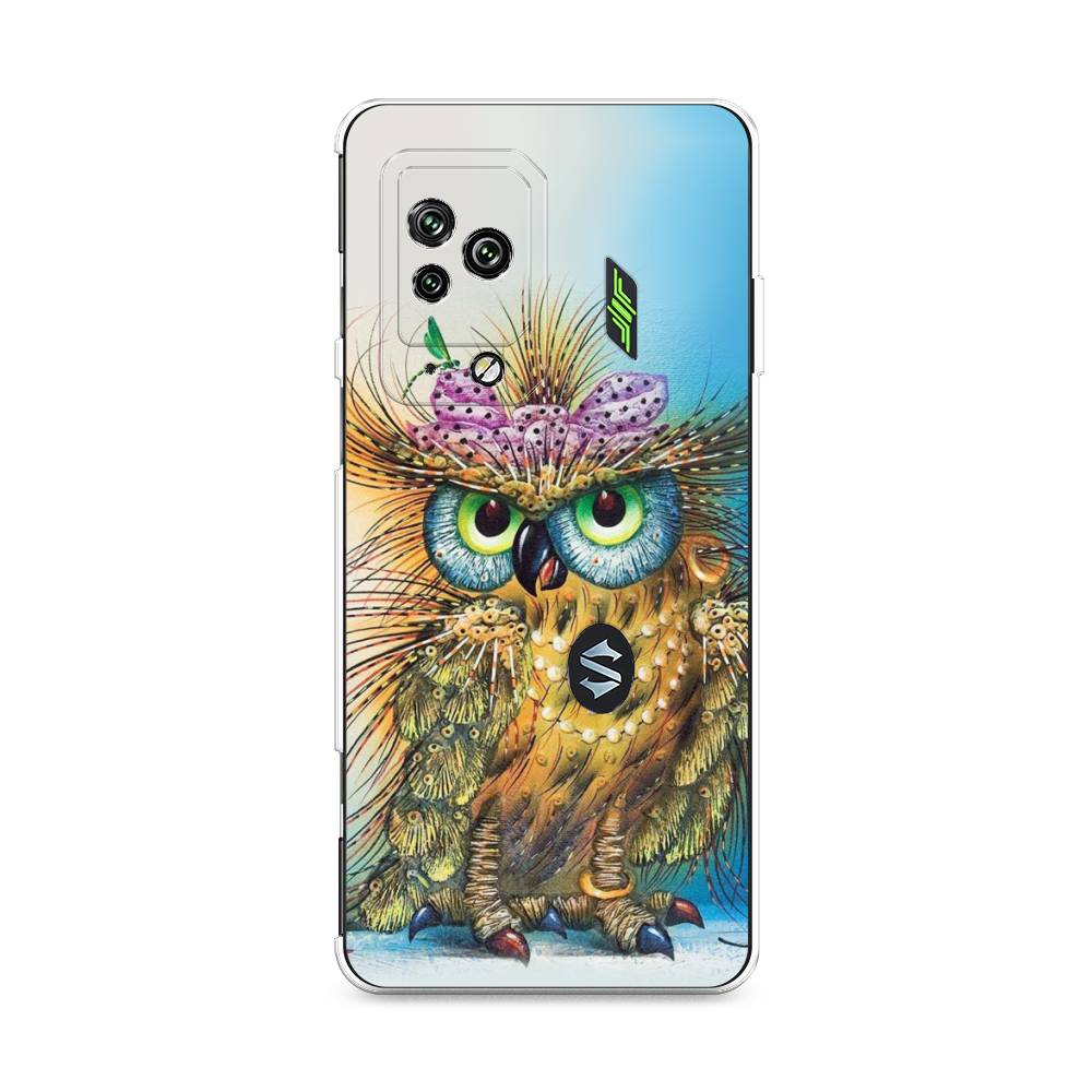 

Чехол на Xiaomi Black Shark 5 Pro "Модная сова", Коричневый;голубой, 314150-1