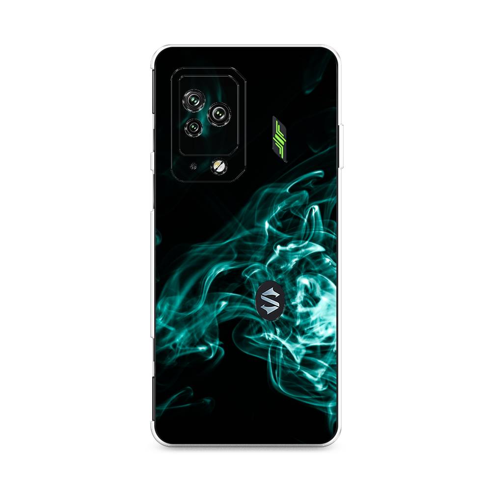 

Чехол на Xiaomi Black Shark 5 Pro "Дым", Голубой;черный, 314150-3