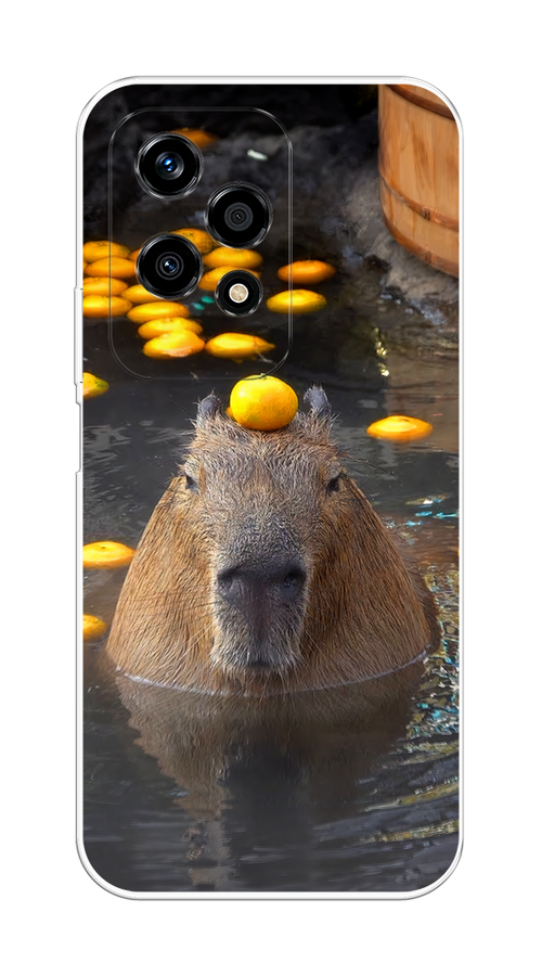 

Чехол на Honor 200 Lite "Капибара отдыхает", Коричневый;оранжевый;серый, 6124650-1