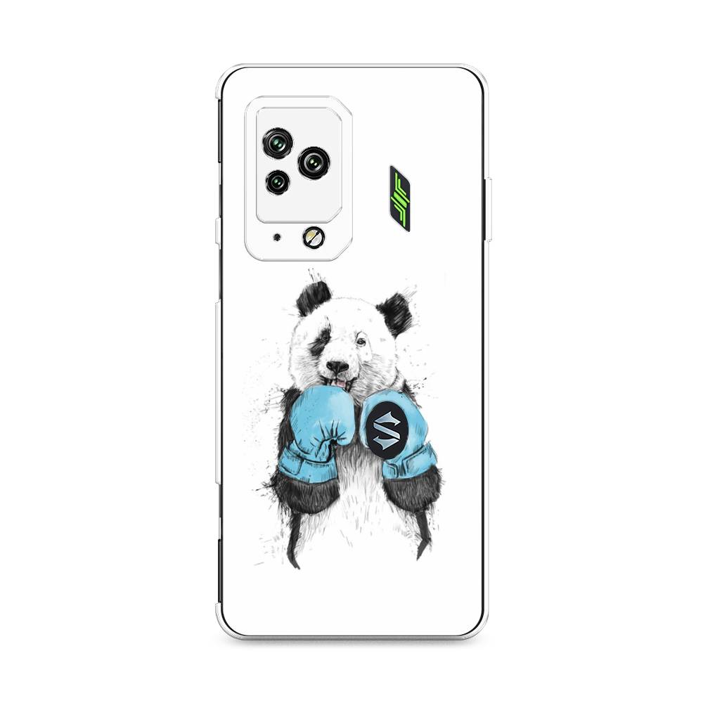 

Чехол на Xiaomi Black Shark 5 Pro "Панда боксер", Голубой;белый;серый, 314150-1