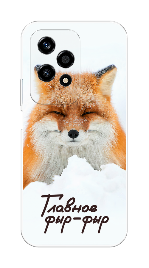

Чехол на Honor 200 Lite "Снежный фыр-фыр", Оранжевый;белый;коричневый, 6124650-1