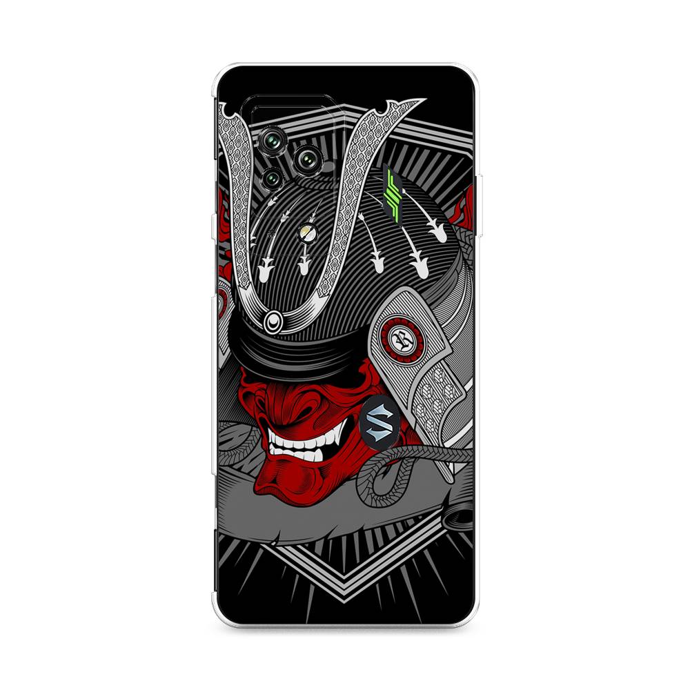 

Чехол на Xiaomi Black Shark 5 Pro "Красная маска самурая", Белый;красный;черный, 314150-4