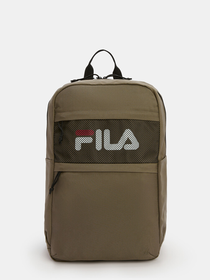 Рюкзак унисекс Fila 125494 серо-зеленый, 41x27x15 см