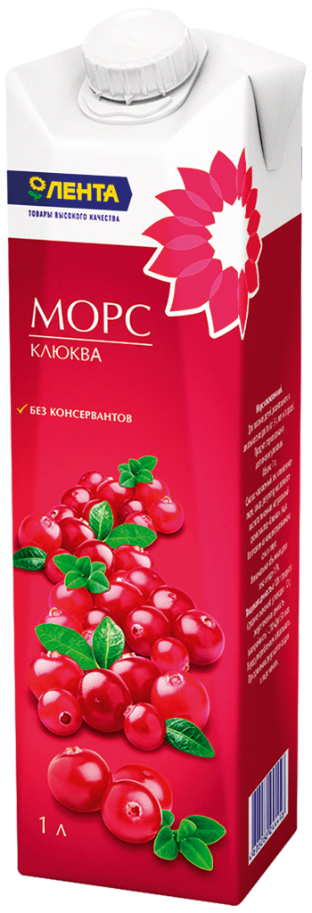 

Морс Лента Клюквенный 1 л